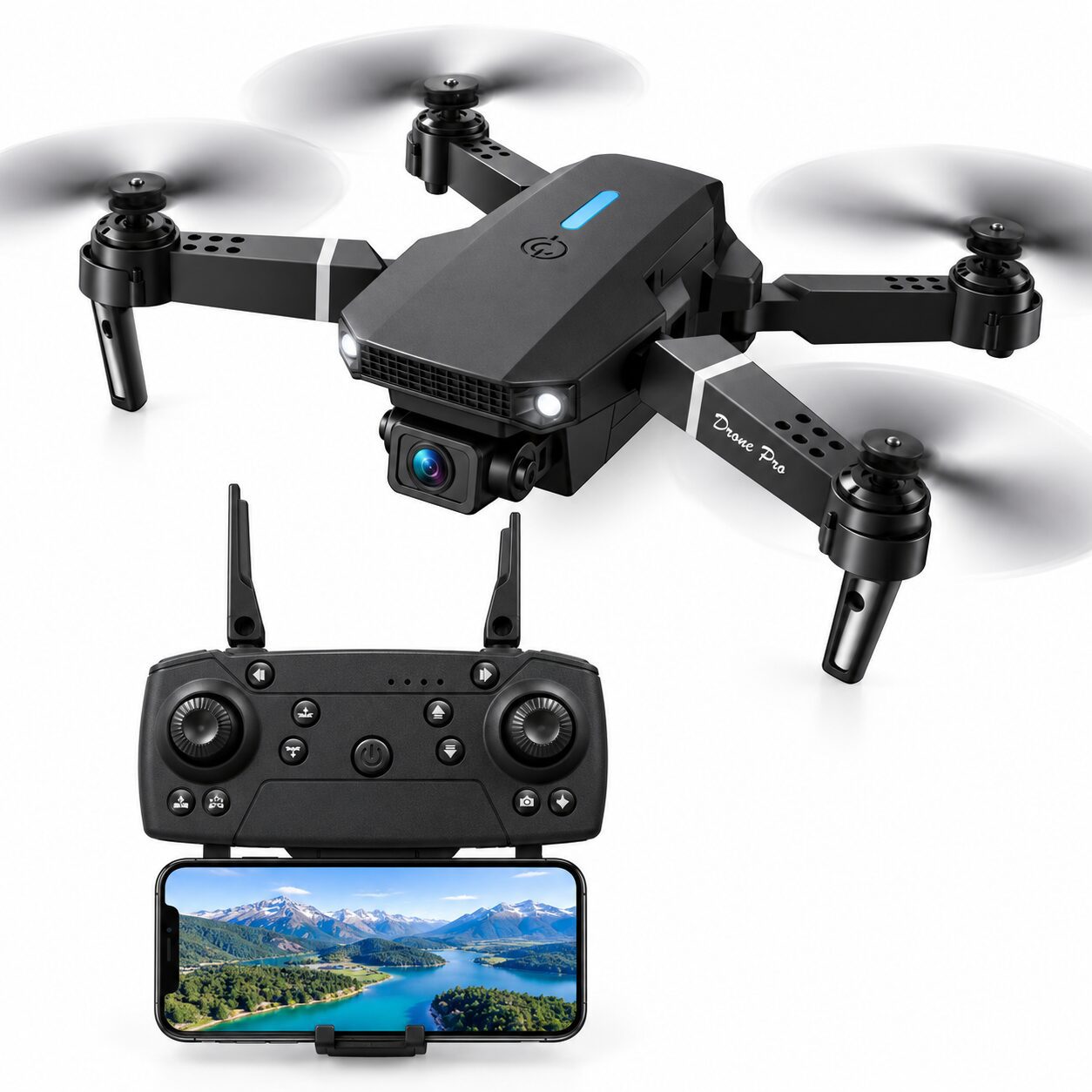 Drone E88 Pro con cámara y control remoto