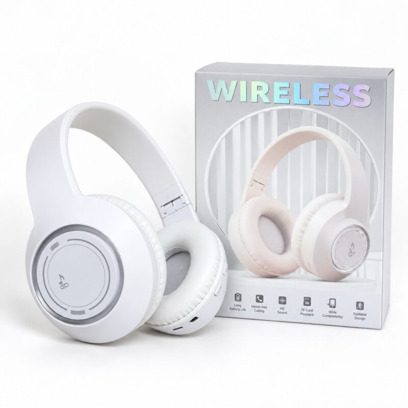 Auriculares vincha Bluetooth plegables blancos